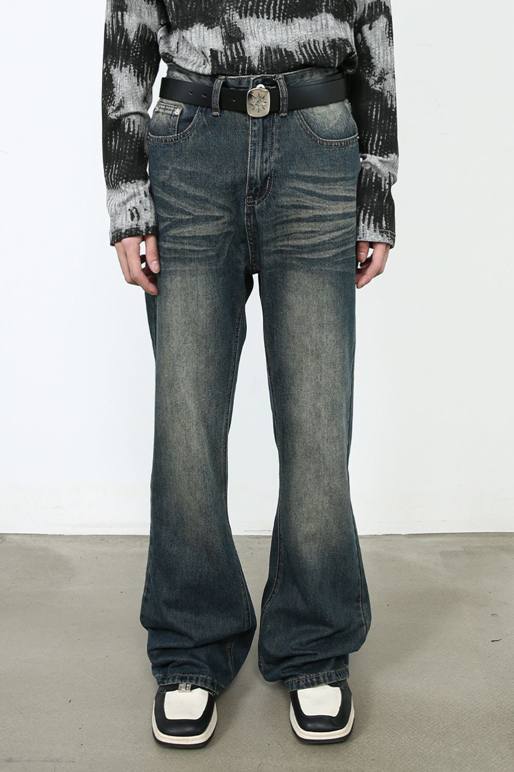 Men's Pocketed Bootcut Jeans Zweitbild