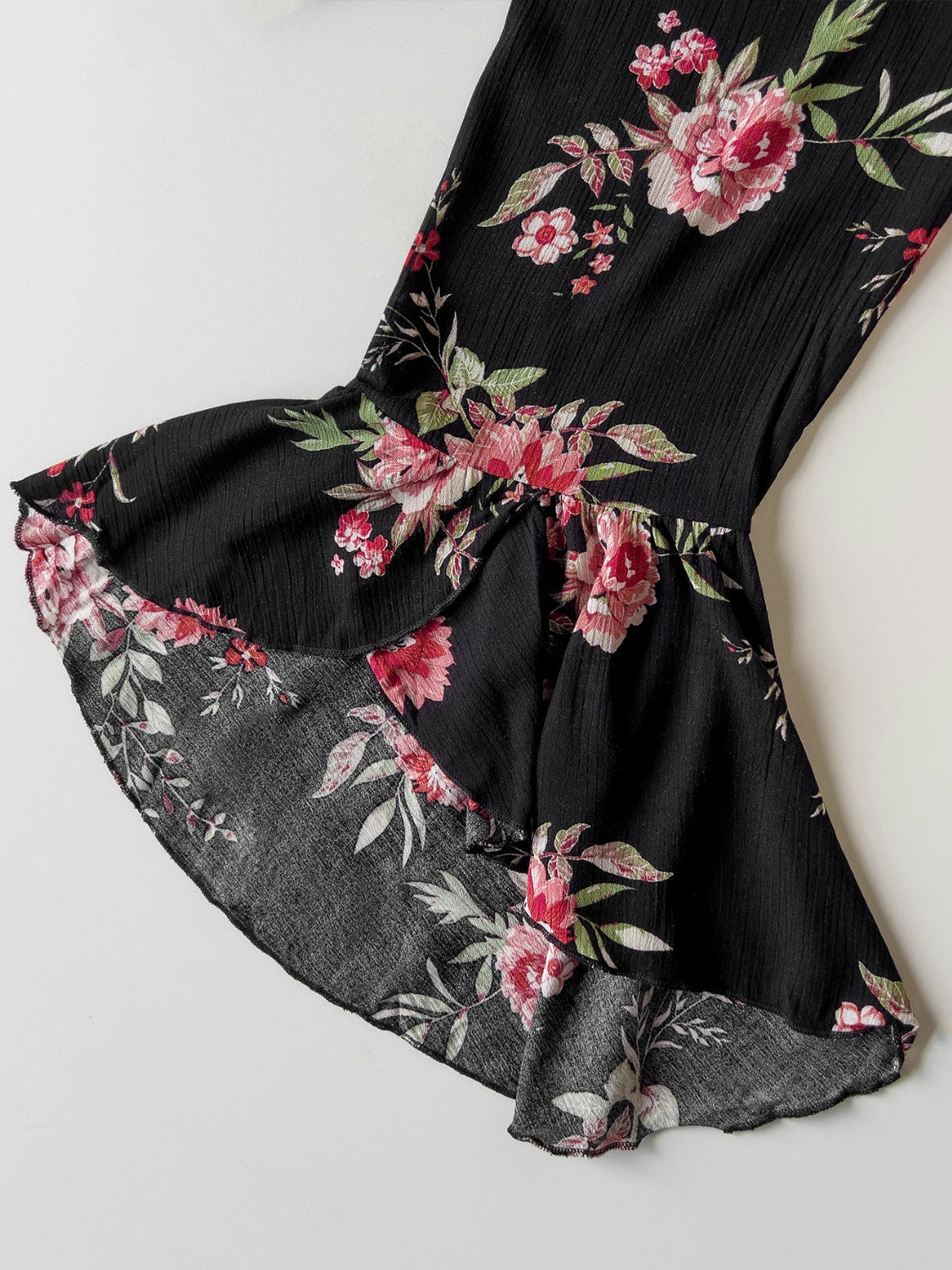 Plus Size Floral Flare Sleeve Dress - felvior