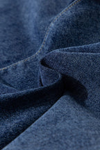 Asymmetrical Denim Skort with Pockets