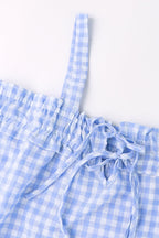 Tied Front Textured Square Neck Cami