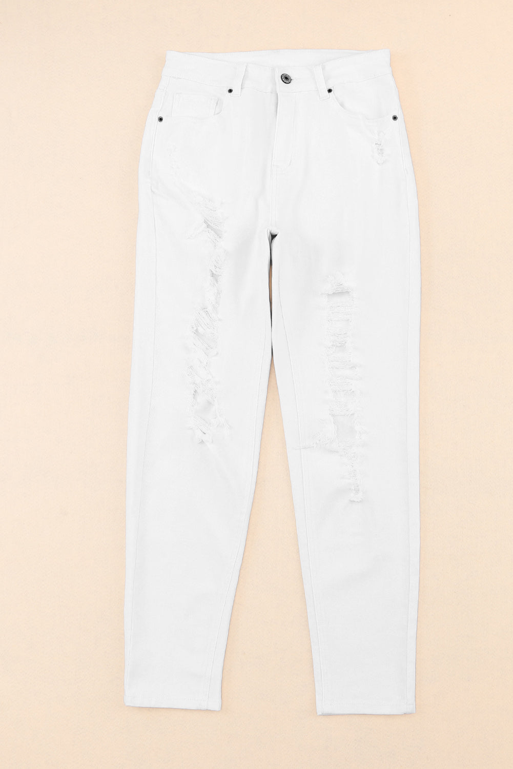 Distressed Jeans with Pockets - felvior
