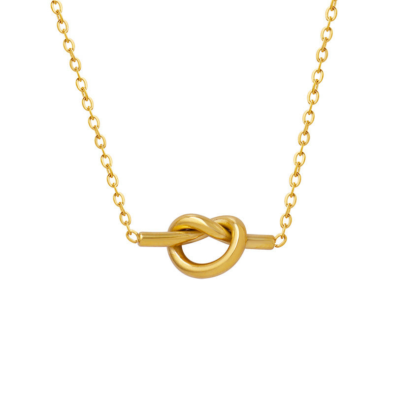 18K Gold-Plated Knotted Necklace - felvior