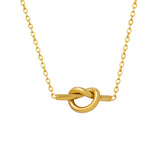 18K Gold-Plated Knotted Necklace - felvior