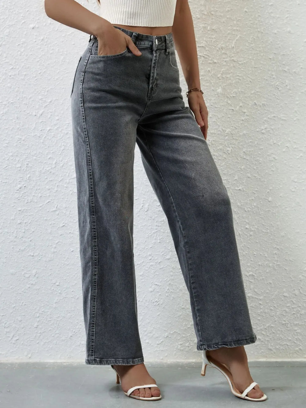 High Rise Wide Leg Jeans