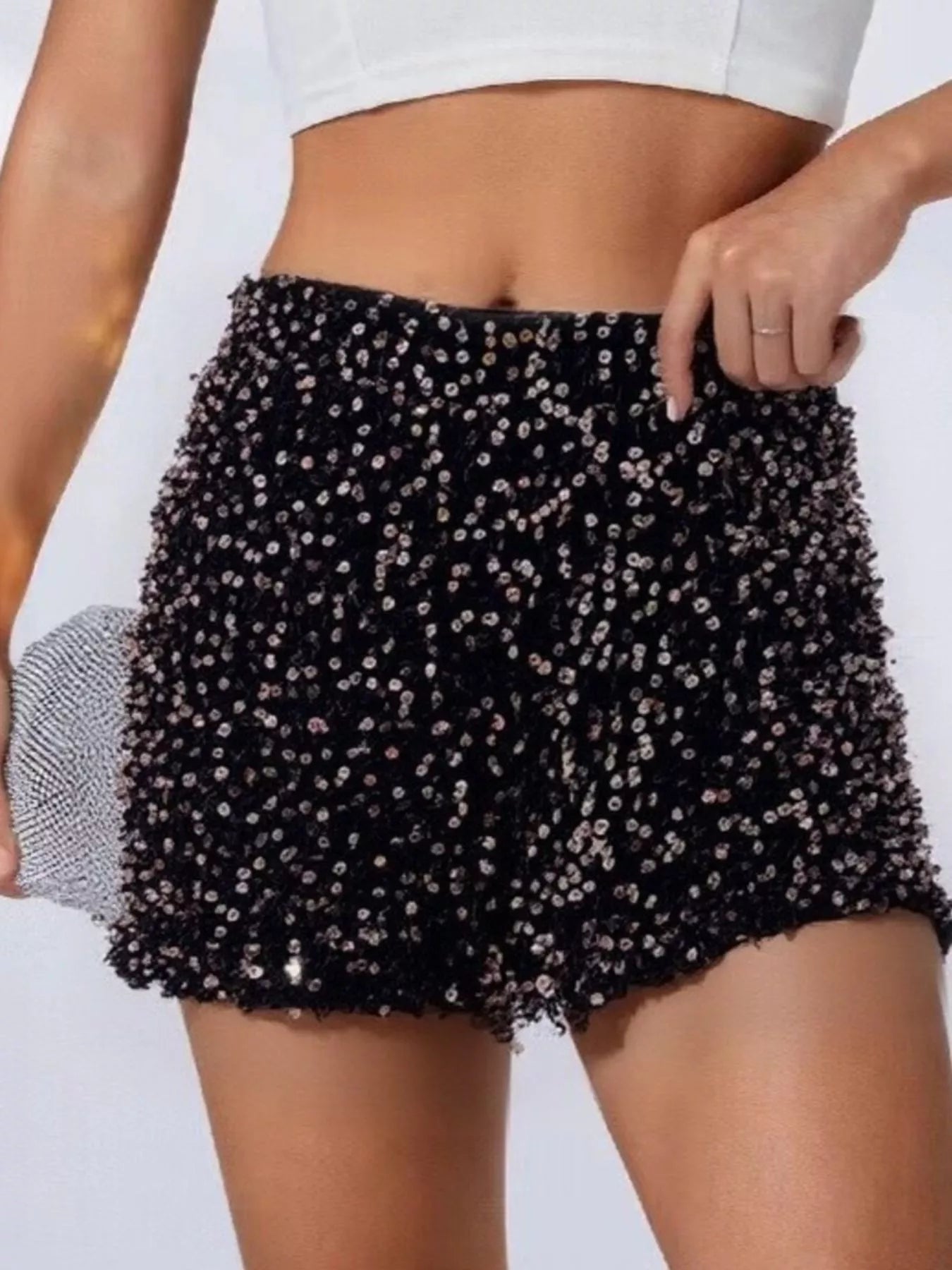 Sequin Embellished Shorts Secondary image