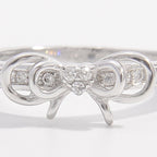 925 Sterling Silver Inlaid Zircon Bow Ring