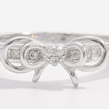 925 Sterling Silver Inlaid Zircon Bow Ring - felvior