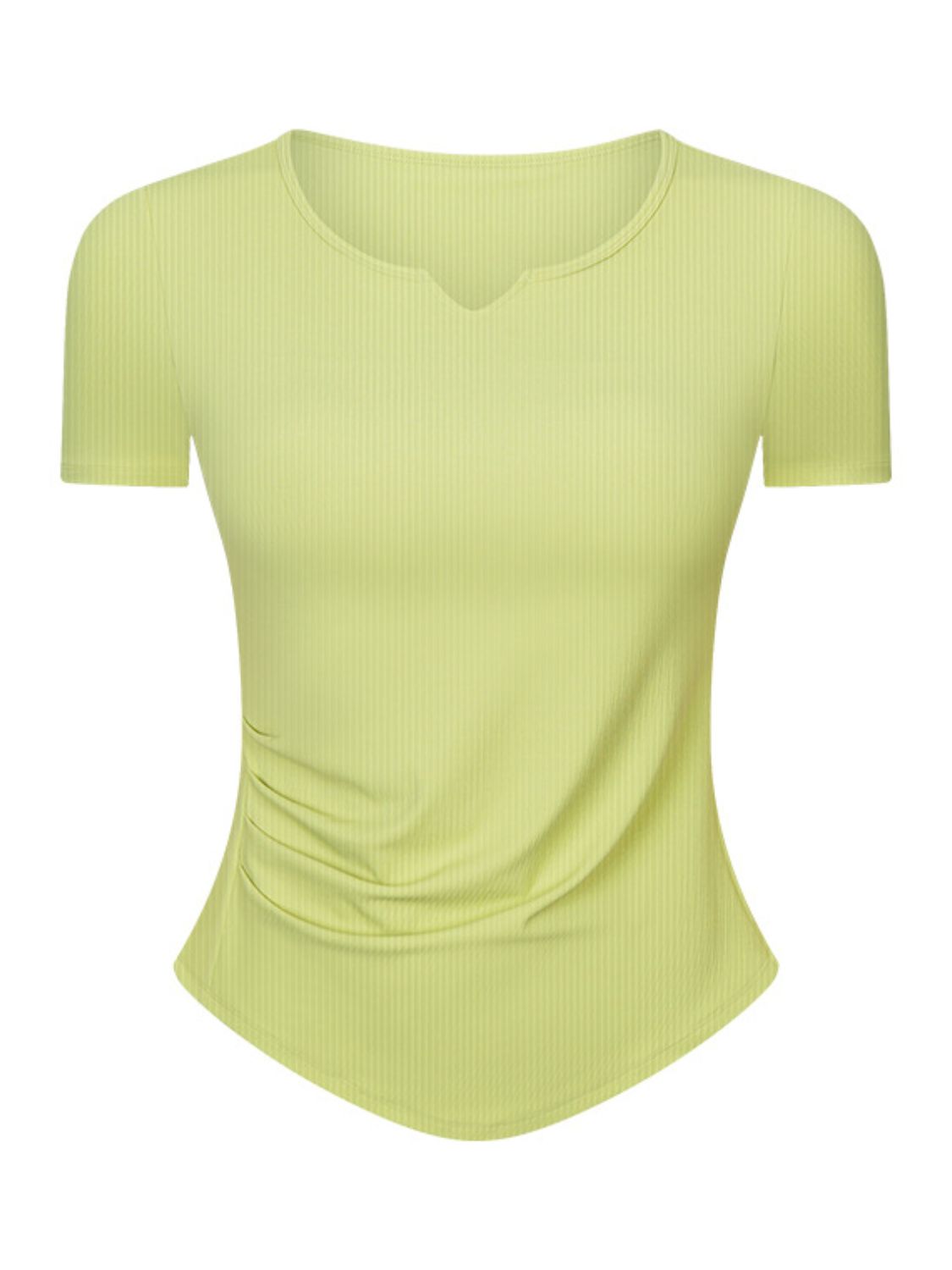 Millennia Notched Short Sleeve Active T-Shirt - felvior