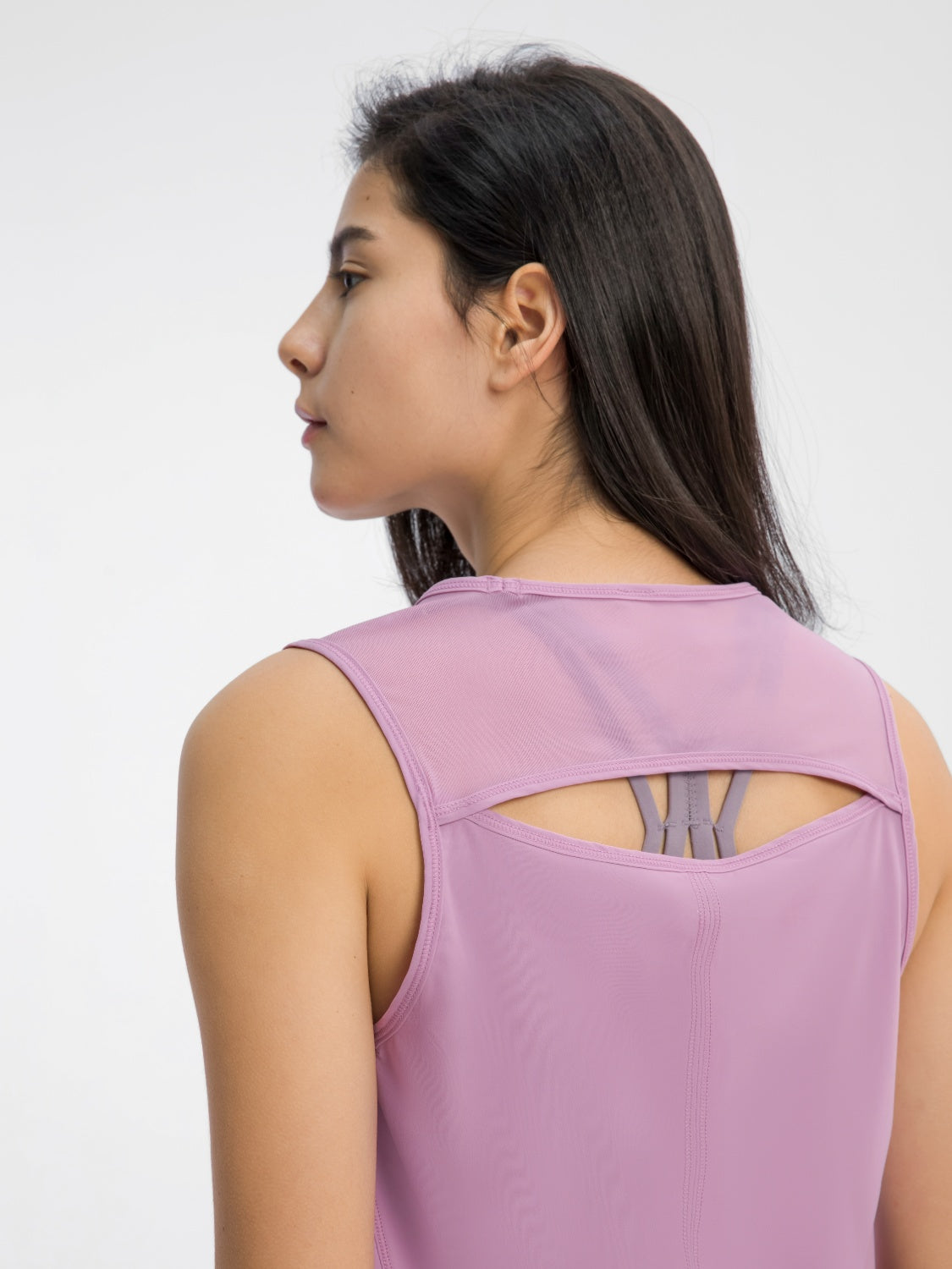 Millennia Cutout Back Round Neck Active Tank