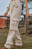 Loose Fit Long Jeans with Pockets - felvior