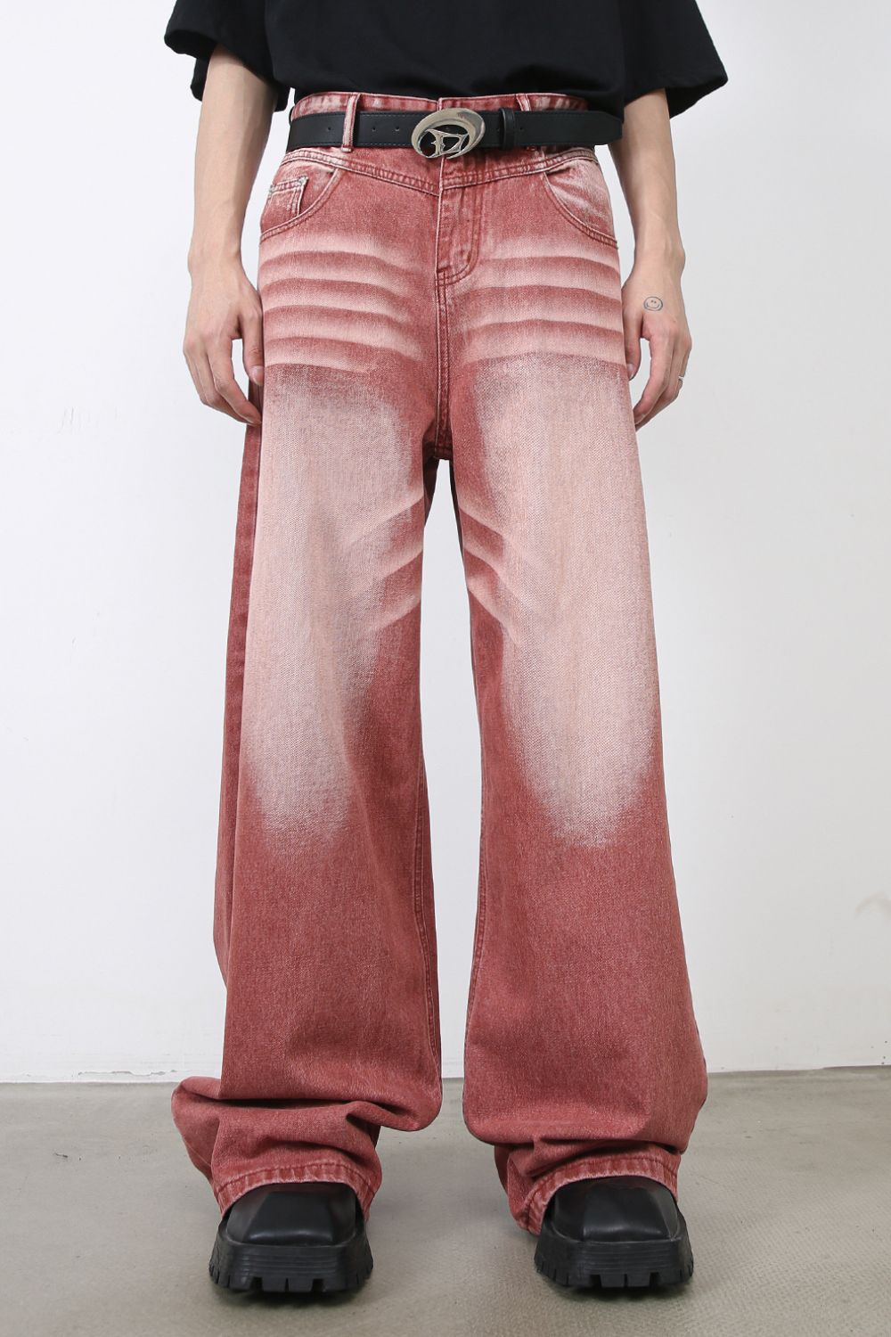 Men's Wide Leg Jeans with Pockets Hauptbild