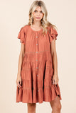 Mittoshop Lace Detail Ruffled Button Down Tiered Dress - felvior