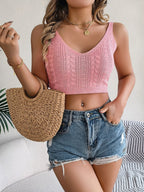 Cable-Knit Short Cami