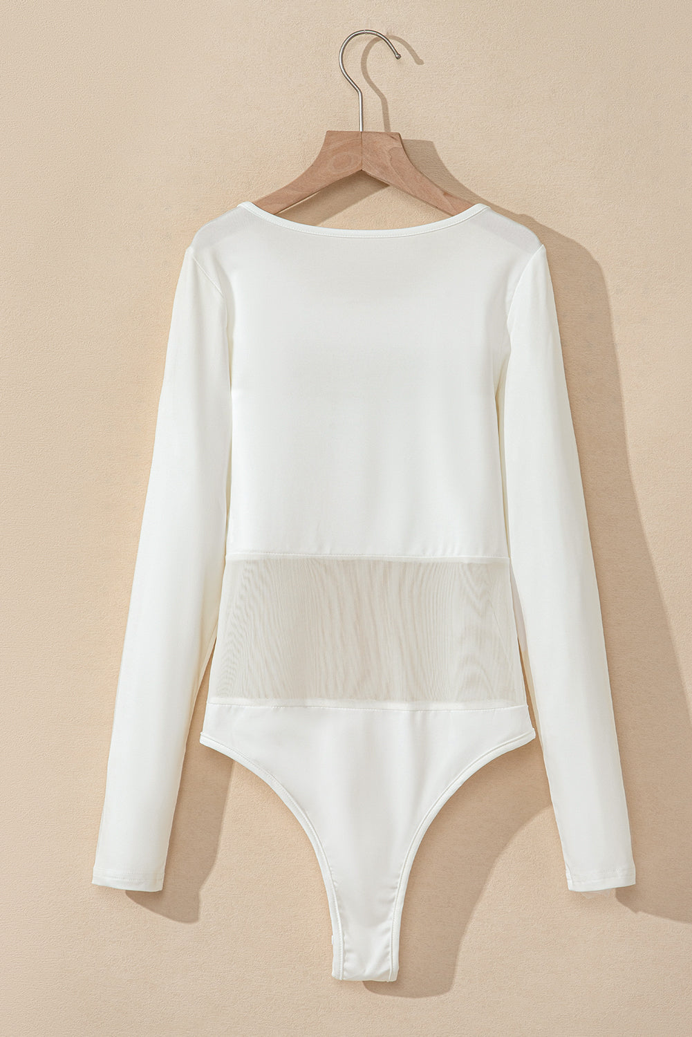 Round Neck Long Sleeve Bodysuit - felvior