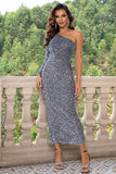 One-Shoulder Long Sleeve Dress - felvior