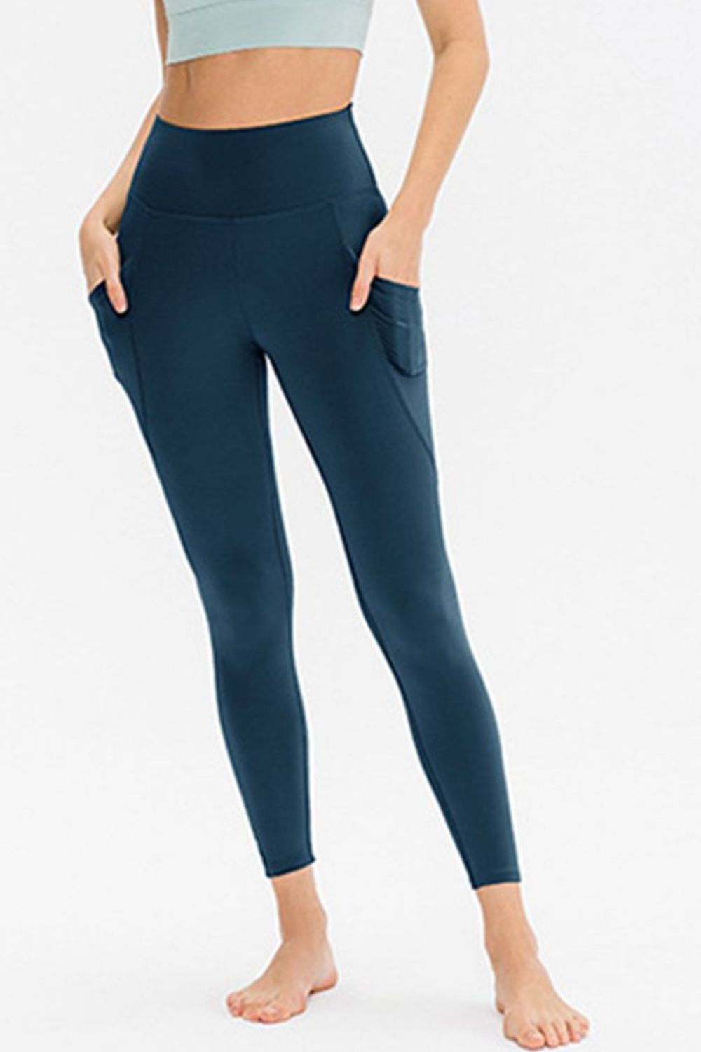 Slim Fit Long Active Leggings with Pockets Hauptbild