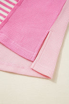 Stripe Color Block Half Sleeve T Shirt