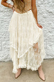 Lace Tiered Midi Skirt - felvior