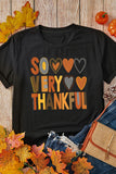 Letter Graphic Round Neck Short Sleeve T-Shirt - felvior