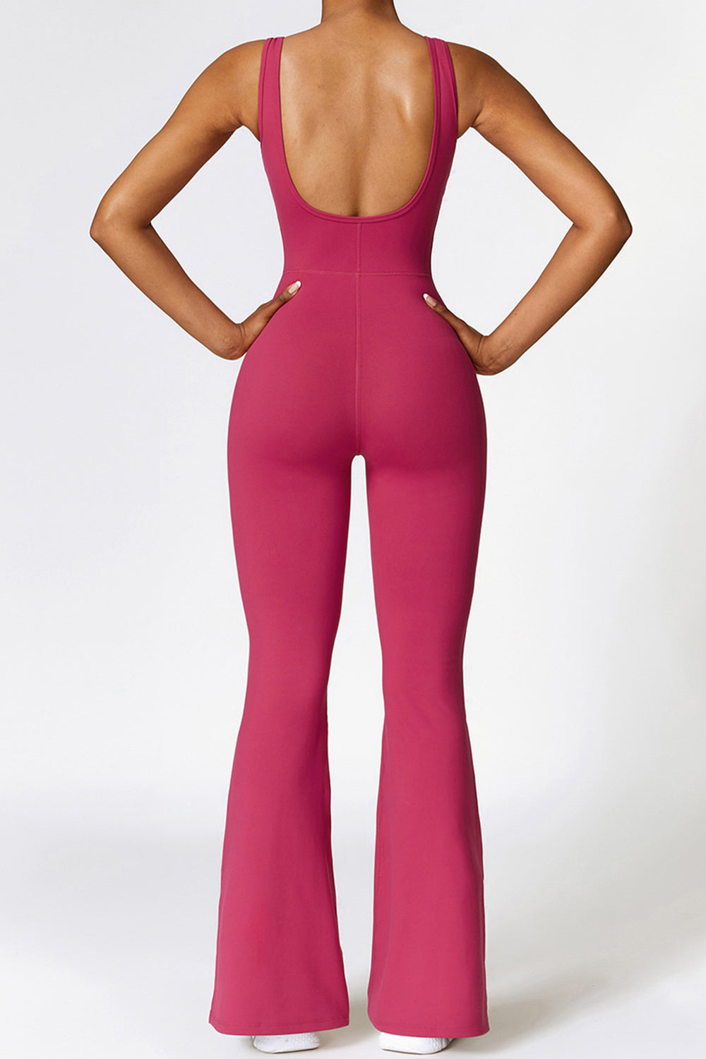 Basic Bae Sleeveless Bootcut Slit Active Jumpsuit - felvior