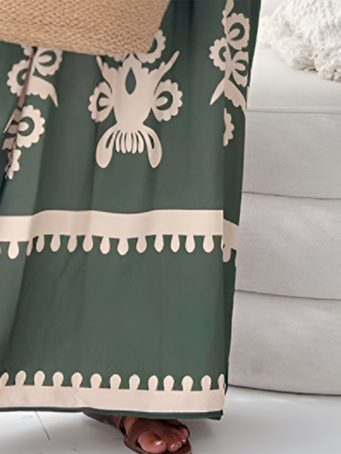 Printed Spaghetti Strap Sleeveless Maxi Dress - felvior