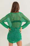 HYFVE Crochet Long Sleeve Cover Up - felvior