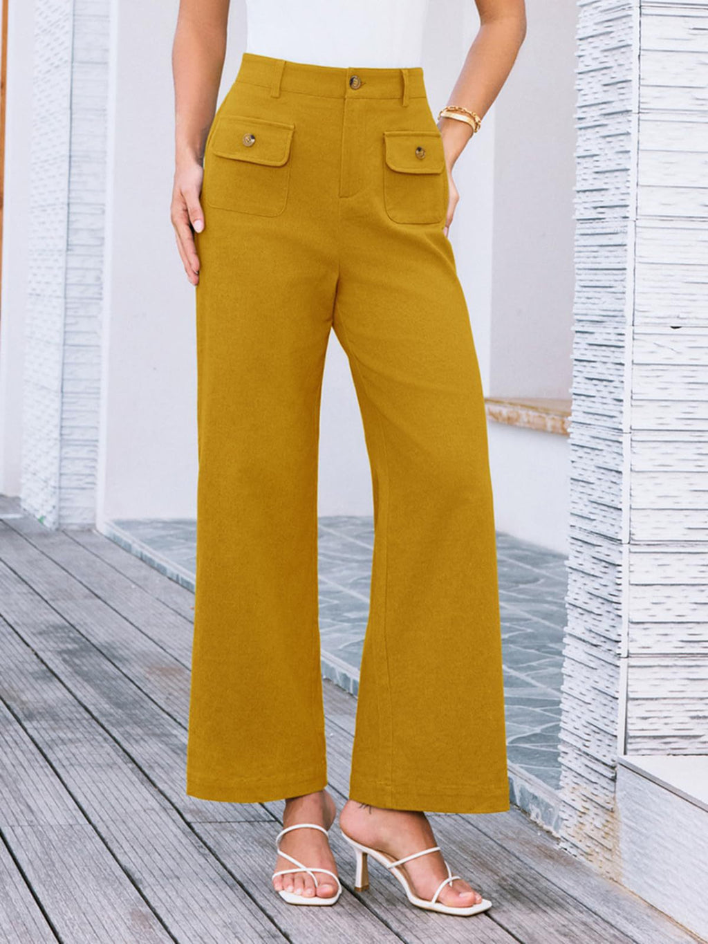 High Waist Wide Leg Pants
