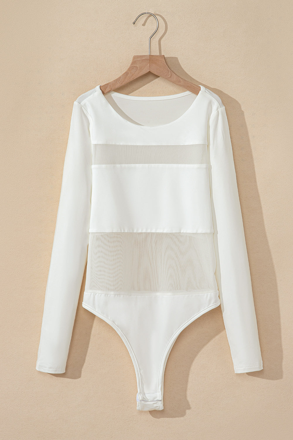 Round Neck Long Sleeve Bodysuit - felvior