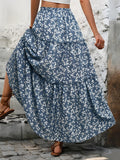 Tiered Floral Maxi Skirt - felvior