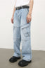 Men's Mid Rise Jeans with Cargo Pockets