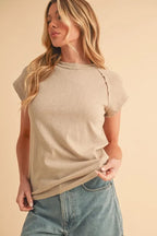 Aemi+Co Round Neck Short Sleeve T-Shirt
