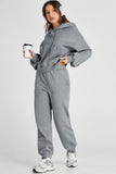 Dropped Shoulder Hooded Top and Pants Active Set - felvior