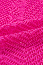 Scallop Edge Half Sleeve Pointelle Knit Top