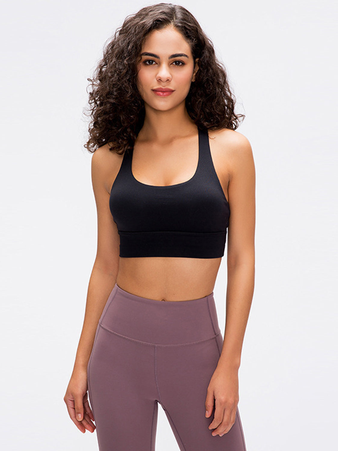 Millennia Crisscross Scoop Neck Active Tank - felvior