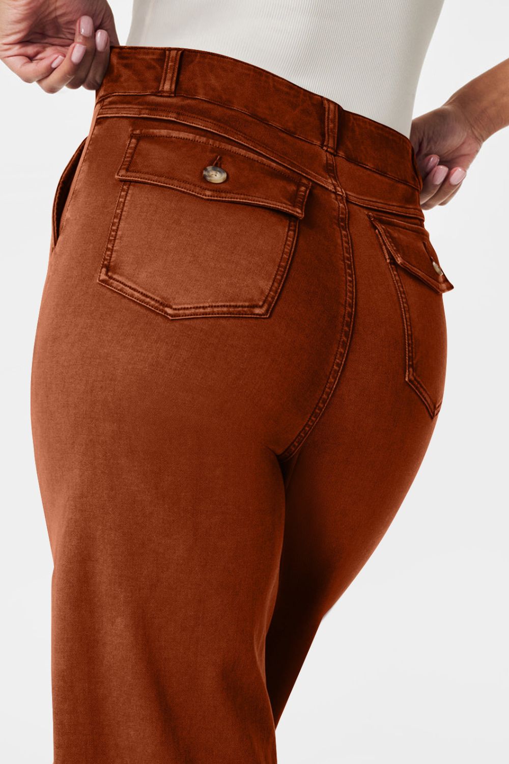 High Waist Jeans with Pockets - felvior