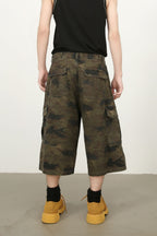 Men's Camouflage Wide Leg Cargo Jeans