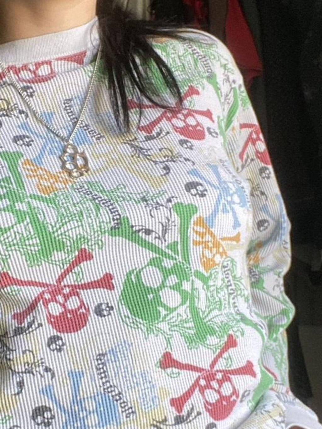 Printed Round Neck Long Sleeve T-Shirt