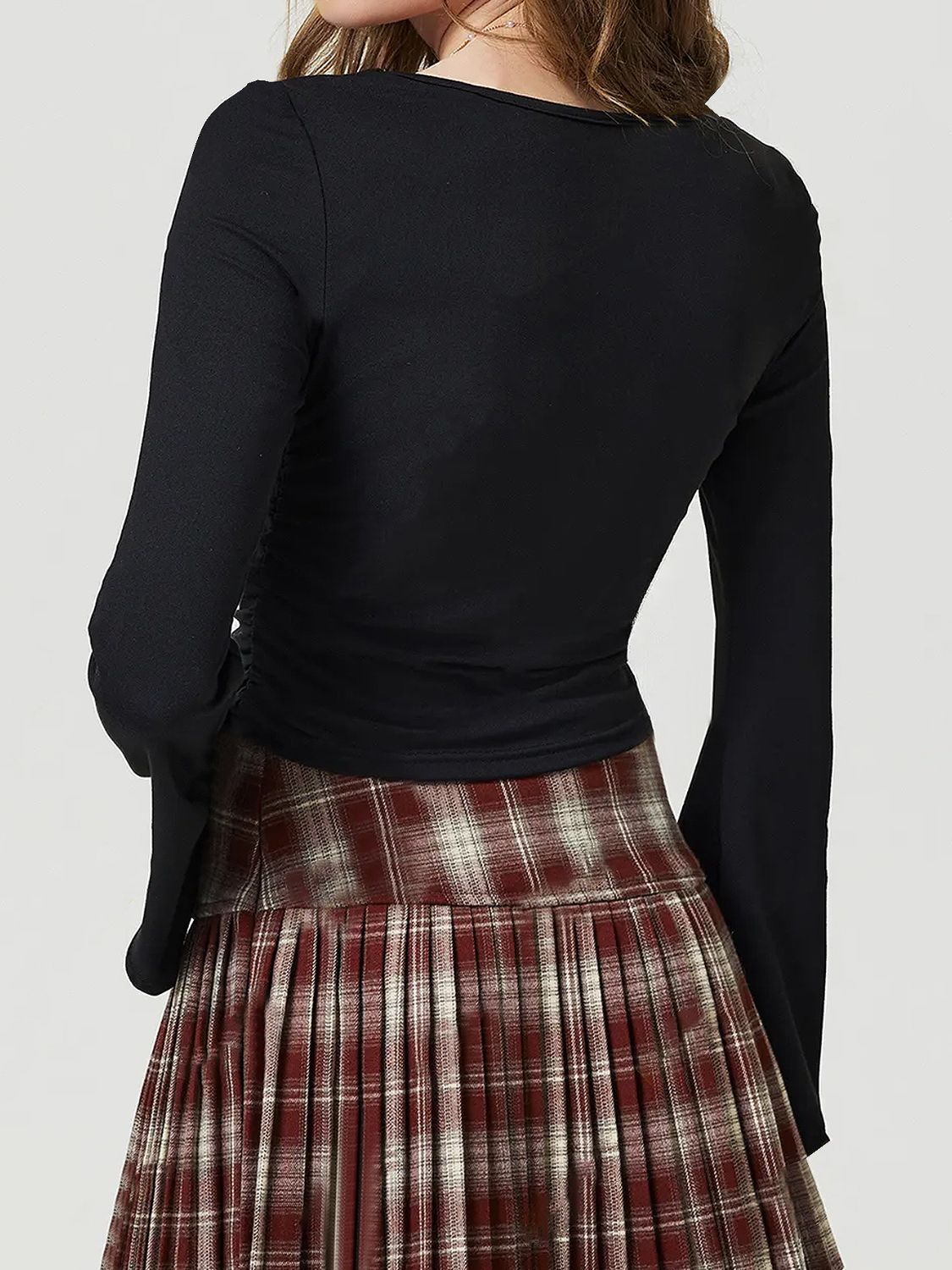 Square Neck Flare Sleeve T-Shirt Secondary image