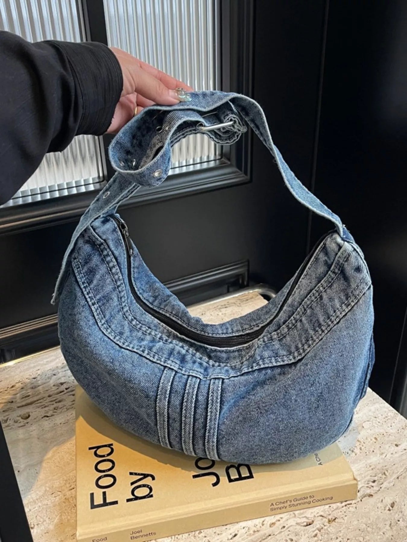 Denim Adjustable Strap Crossbody Bag Secondary image