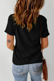 Bull Head Embroidered Round Neck T Shirt - felvior