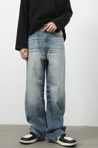 Men's Wide Leg Jeans with Pockets