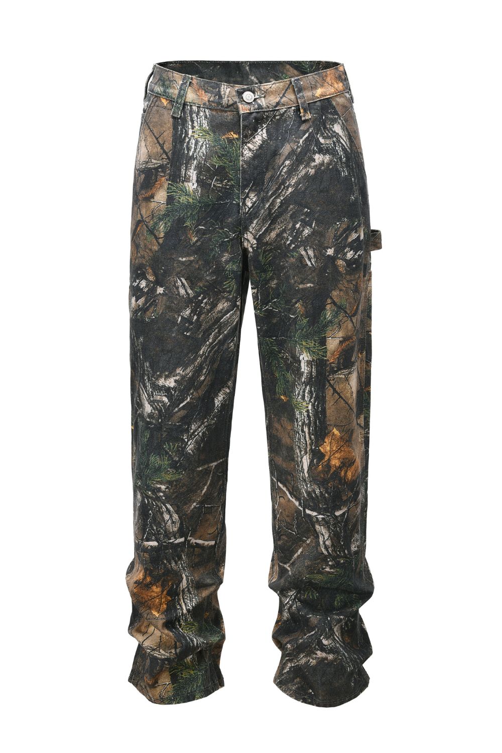 Men's Camouflage Leaf-Print Cargo Jeans Zweitbild