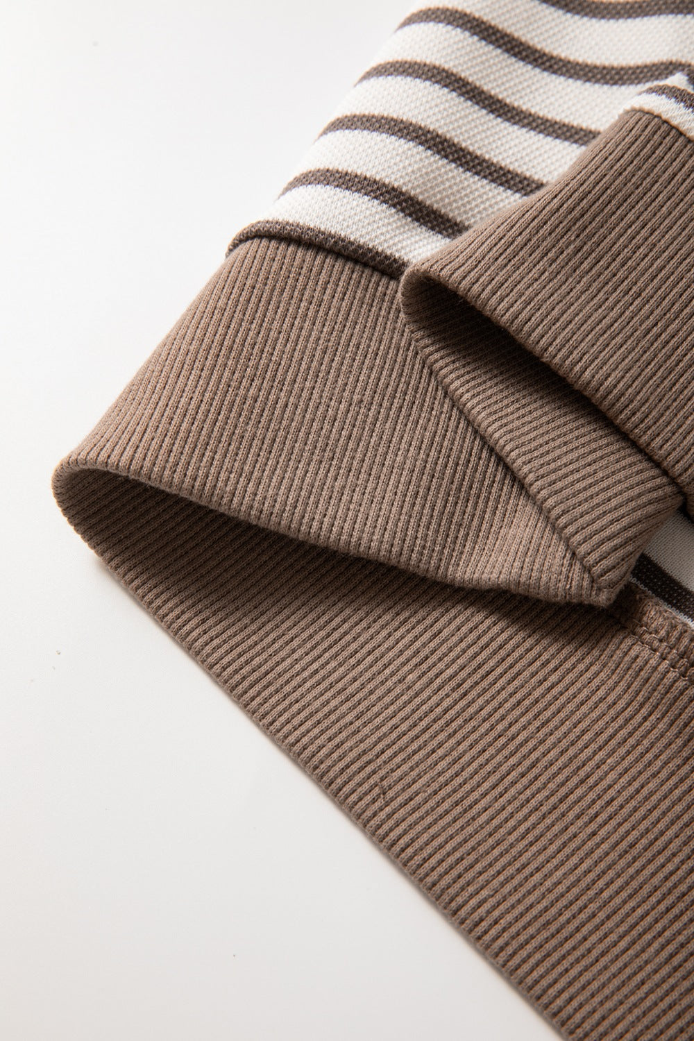 Contrast Striped Ruffle Short Sleeve Top