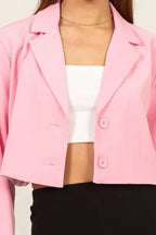 HYFVE Cropped Button-Down Blazer