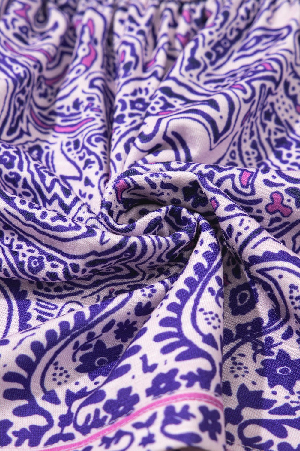 Printed Square Neck Half Sleeve Blouse - felvior