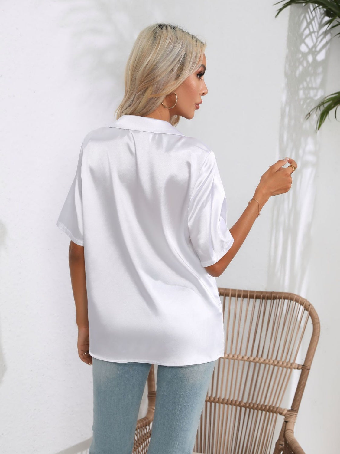 Button Down Short Sleeve Shirt - felvior