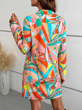 Long Sleeve Collared Shirt Dress - felvior