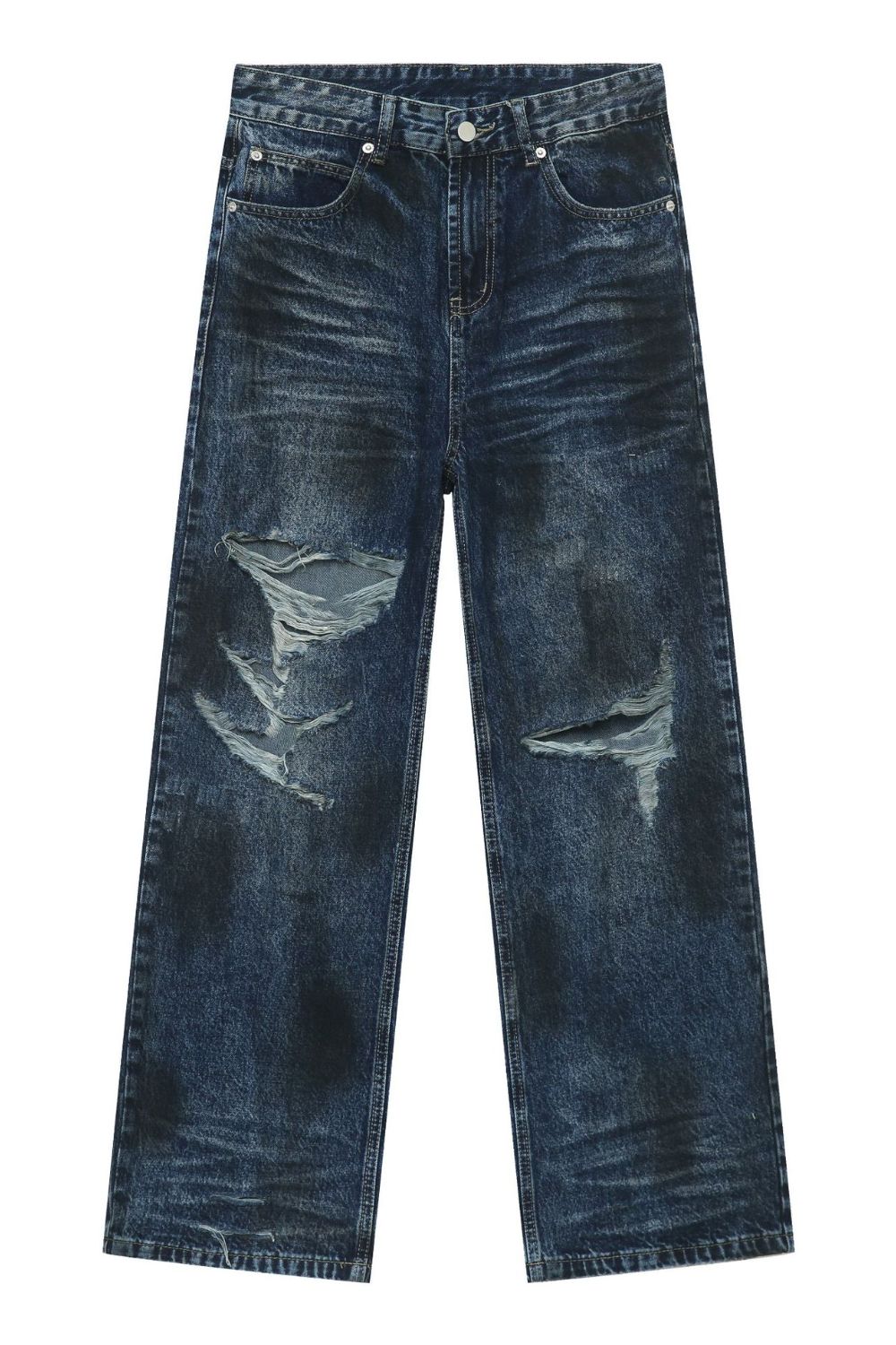 Men's Distressed Jeans with Pockets