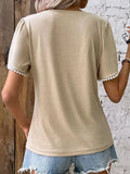 Full Size Round Neck Petal Sleeve Blouse Plus Size - felvior