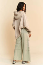 Davi & Dani Lace Patchwork Bottom Opening Adjustable Pants